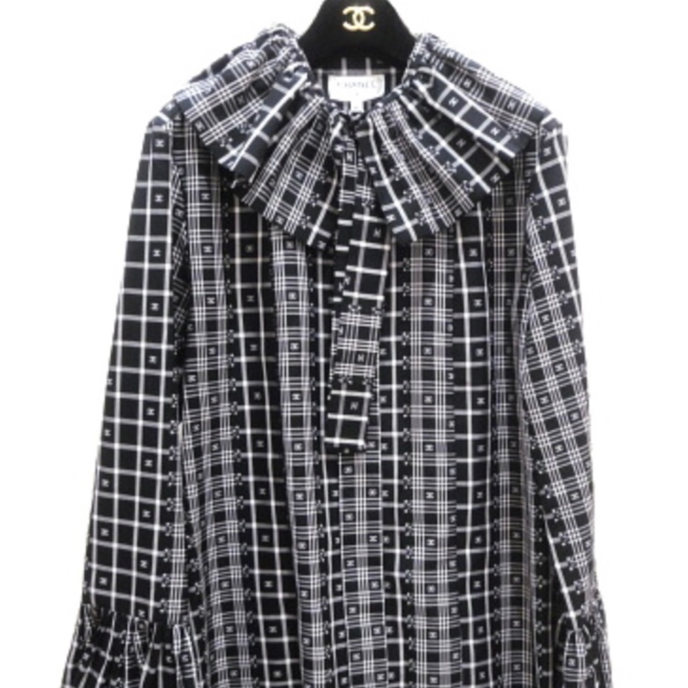 RARE NWT CHANEL Black Plus Size 2023/24 FW shirt US size 2xl, French size 50